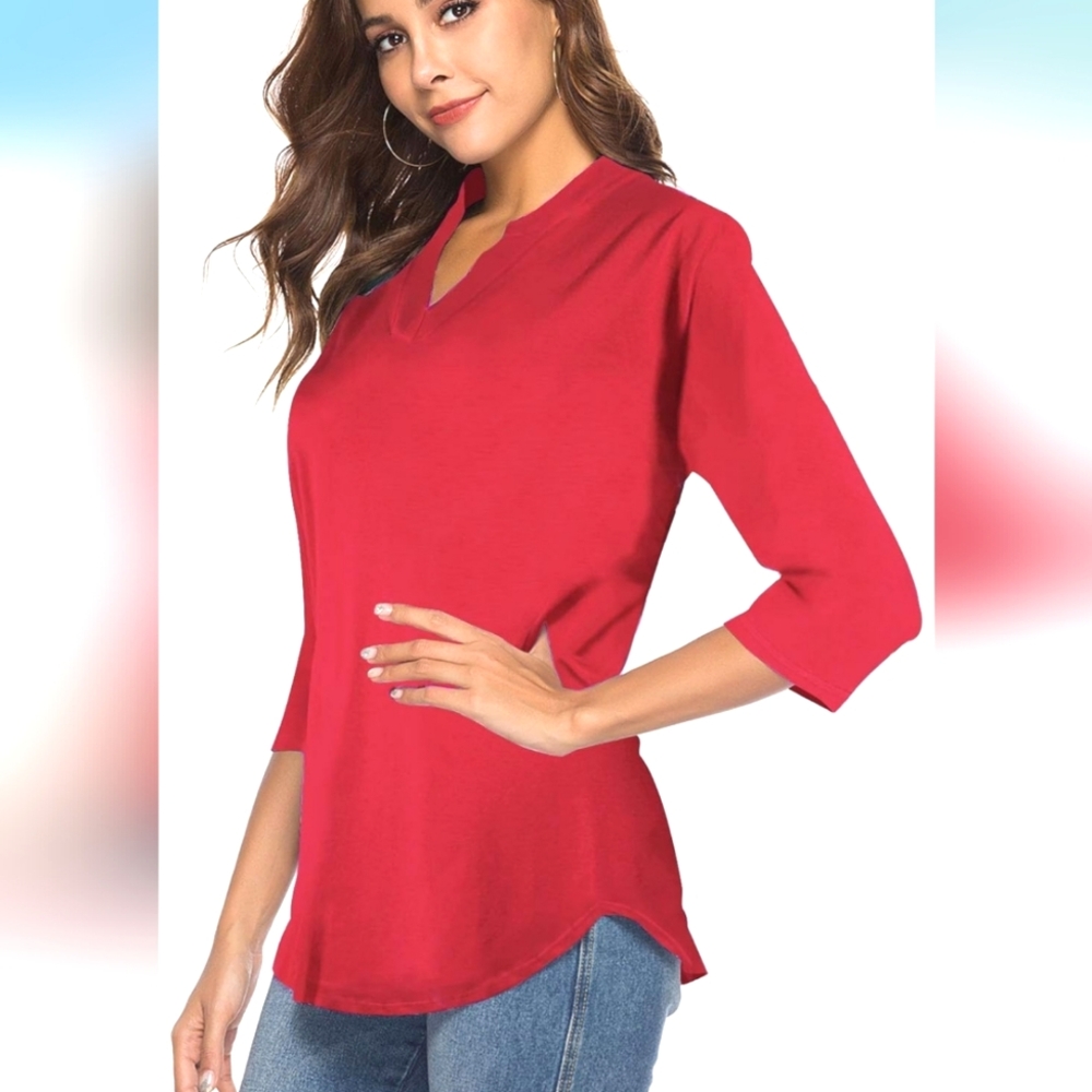 Red Longsleeve Top - Picture 3 of 12